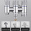 Connecteur triple de robinet de valves de sortie-Gris pistolet 2 7