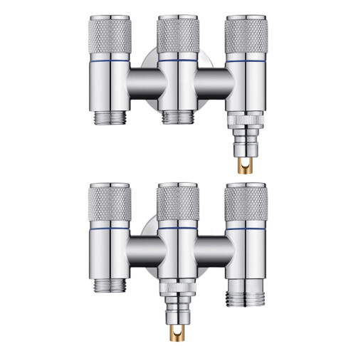 Connecteur triple de robinet de valves de sortie-Gris pistolet 2 2
