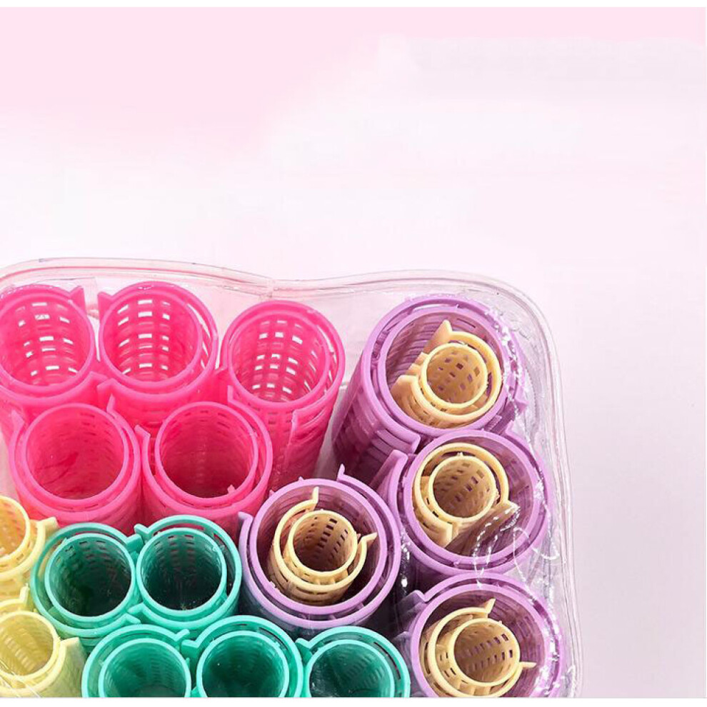 Hair Rollers for Natural Curls, Self Grip Rollers No Heat Hair Rollers for Long Medium Short Hair, Plastic Hair Curlers with Spiral Design