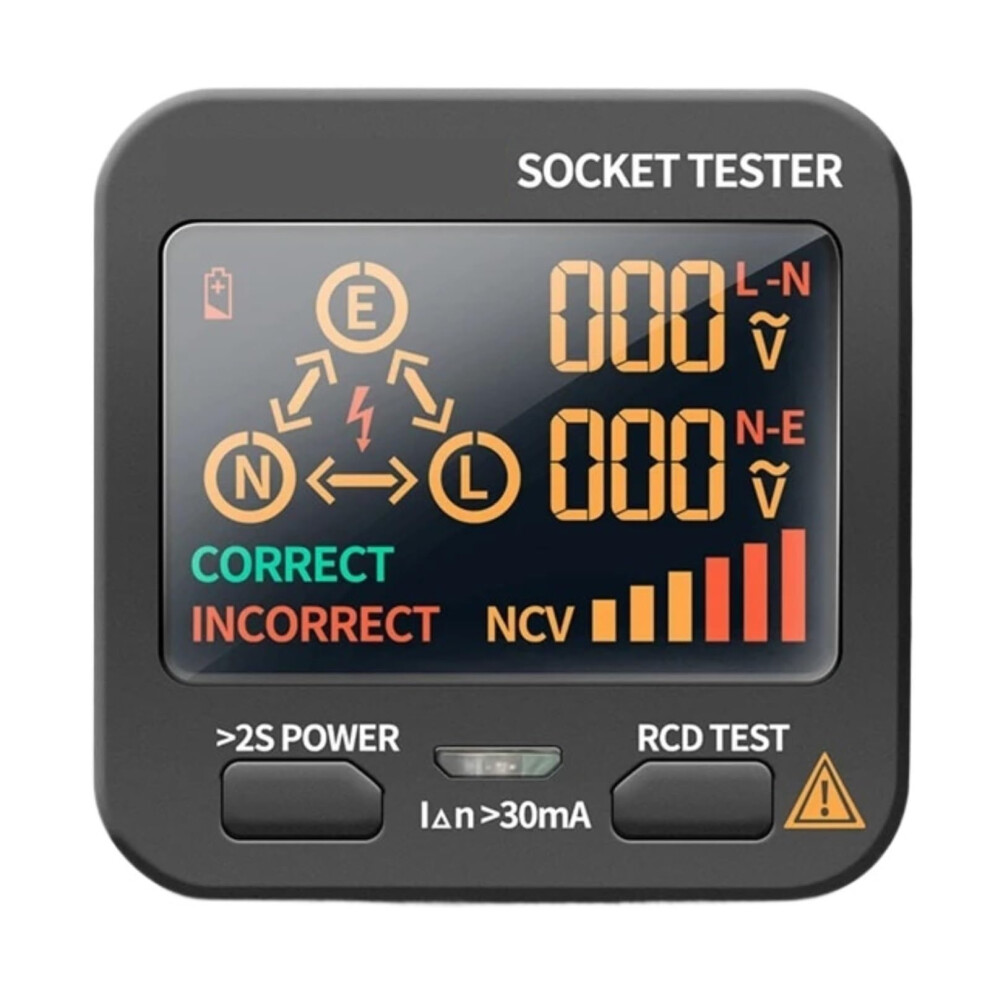 Digital Smart Socket Tester Compact Voltage Test And Ground Neutral Phase Check For Outlets 9119770669490