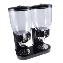 Double Cereal Dispenser with Dual Food Storage and Hygienic Sealing for Kitchen Counter