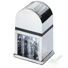 Manual Ice Crusher with Dual Stainless Steel Blades and AntiSlip Base for Home and Kitchen