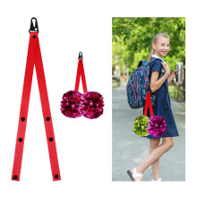 Cheer Pom Holder 19 Inch Red Cheerleading Accessory for Cheerleader Pom Poms Without Poms