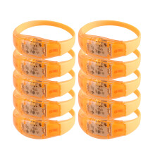 10pcs LED Bracelets Flashing Light Up Wrist Ornament-Orange