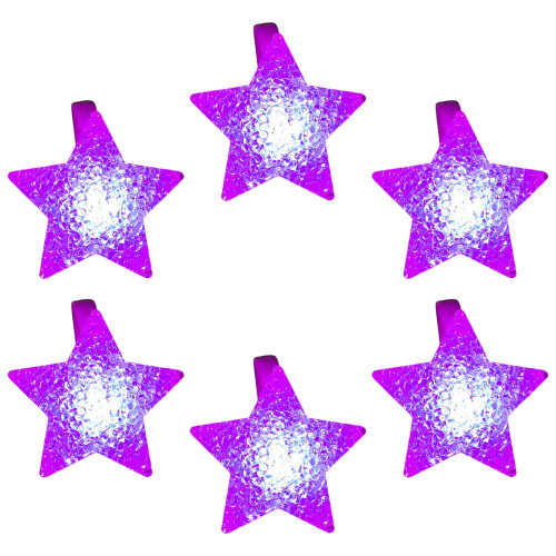 Multicolored LED Light Star Bracelets for Parties and-Purple A