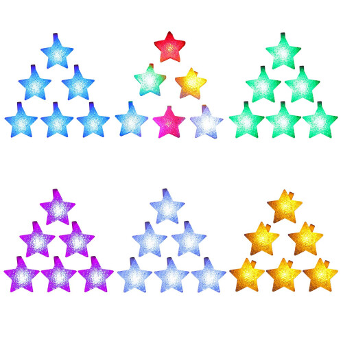 Multicolored LED Light Star Bracelets for Parties and-Purple A 1