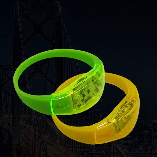 10pcs Silicone LED Bands for Parties Flashing Light Up-Red 2