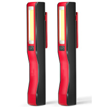 Lampada da lavoro compatta ricaricabile tramite USB, lampada LED COB con illuminazione bianca calda, clip regolabile per un fissaggio versatile,