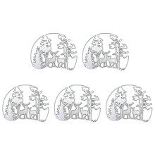 5 Pcs Christmas Tree Metal Cutting Dies Christmas Die-JD060805