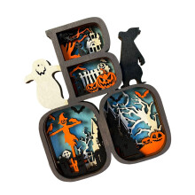 Halloween Themed Wood Tabletop Sign Boo Letter Shaped-Ghost BOO