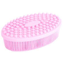 Silikonový sprchový kartáč z lufy s ergonomickou rukojetí, silikonová lufa bez BPA pro jemnou exfoliaci pokožky a podporu krevního oběhu,