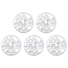 5 Pcs Christmas Die Cuts Christmas Tree Cutting Dies-JD072609
