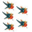 5Pcs Rose Corsages for Wedding Ceremony-orange green 1