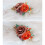 5Pcs Rose Corsages for Wedding Ceremony-orange green 6