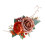 5Pcs Rose Corsages for Wedding Ceremony-orange green 5
