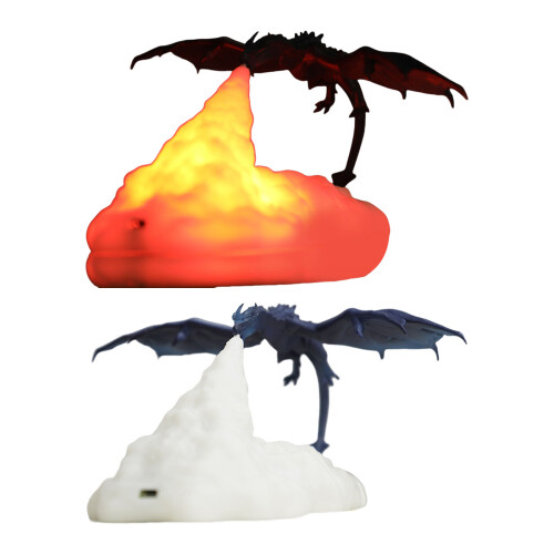 Use Friendly 3D Night Light Ornament Dimmable-fire dragon 1 1