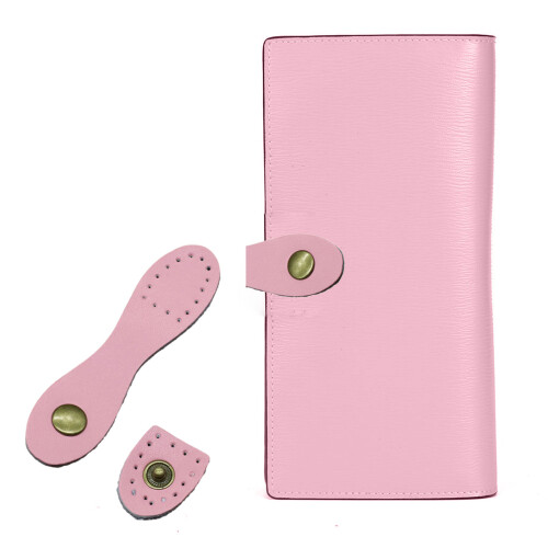 10 Pcs/Set Leather Snap Buckles Purse Closure Fasteners-Pink 2