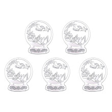 5 Pcs Christmas Die Cuts for Album Photo Decorations-JD072601