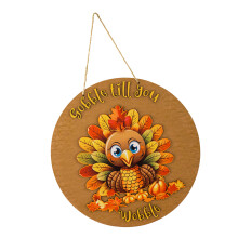 Thanksgiving Turkey Welcome Sign Ornament Plywood Door Hanger