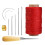 Professional Leather Sewing Tool with Waxed Thread,-bright red 1