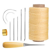 10Pcs Leather Sewing Tool for Beginner Hand Stitching,-apricot