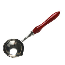 5Pcs Wood Handle Melting Spoon Sealing-Thin mahogany handle