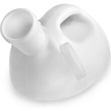 Bærbart urinal for menn, slitesterkt og bærbart, stor kapasitet 2000 ml, sterk forsegling for reisende, campingbiler og nødstilfeller, hvit