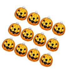 Pack of 12 Colorful Pumpkin Ornament-Orange printed versi