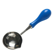 Seal Stamp Spoon Vintage Sealing Stamp-Dark blue wooden han