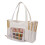 Travel Yarn Organiser Bag for Crocheting Pattern, Yarn,-White 6