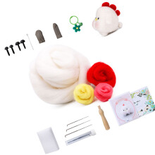 Animal Needle Felting Supplies for Felted-White butt cock