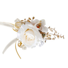 6Pcs Artificial Rose Decorations for-Champagne wristlet