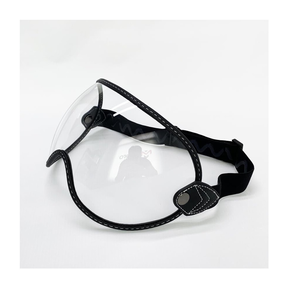 Retro Motorcycle Goggles With Uv Protection And Universal Fit Bubble Helmet Visor Clear Hd Lens 9426802804355