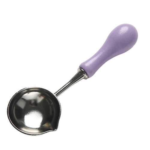 5Pcs Wood Handle Sealing Spoon for Sealing-purple wood pattern