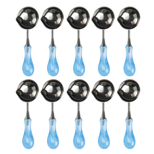 10 Pcs Wax Seal Spoon Metal Sealing Spoon-Bichi bubble handle