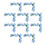 10Pcs Artificial Sakuras Garlands for Elegant Wedding-Blue 1