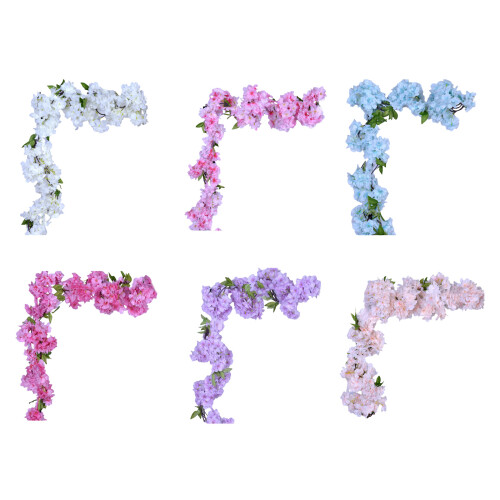 10Pcs Artificial Sakuras Garlands for Elegant Wedding-Blue 1