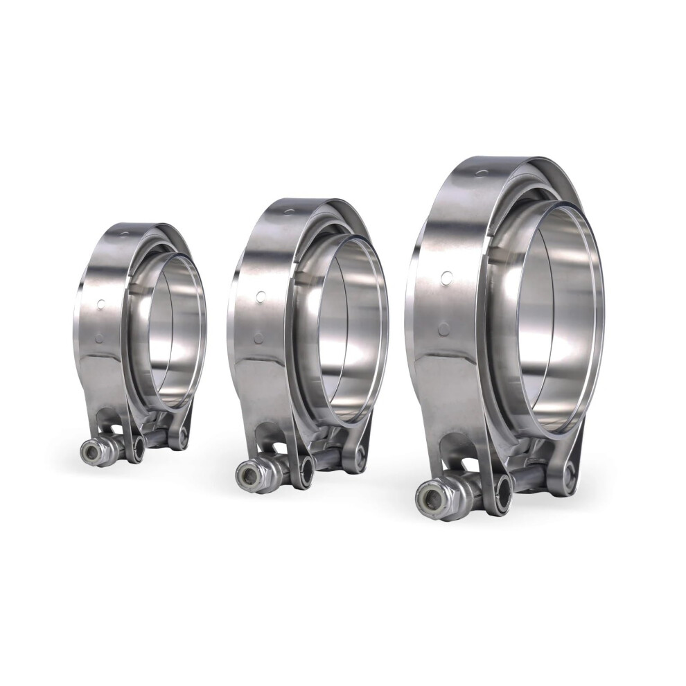 304 Stainless Steel 6 Inch V Band Clamp Kit For Exhaust Pipe, Male Female Flange, Leak Seal 9001264909697