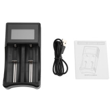 Universele acculader met lcd-scherm voor 3,7V Li-ion oplaadbare batterijen (18650, 18490, 18350, 17670, 17500, 16340, RCR123A, 14500, Ni-MH, Ni-CD,