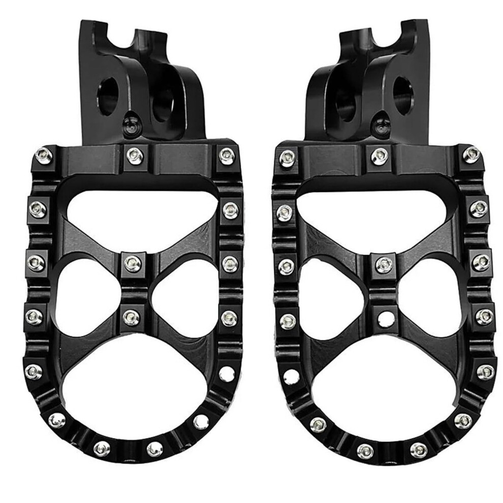 Motorcycle Foot Pegs With Nonslip Surface For Honda Crf450r Crf250rx Crf450x Crf450l Black 9119770672698