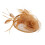 Beautiful Fascinator Hat Delicate British Linen Bride-Coffee 1