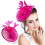 Beautiful Fascinator Hat Delicate British Linen Bride-Coffee 3