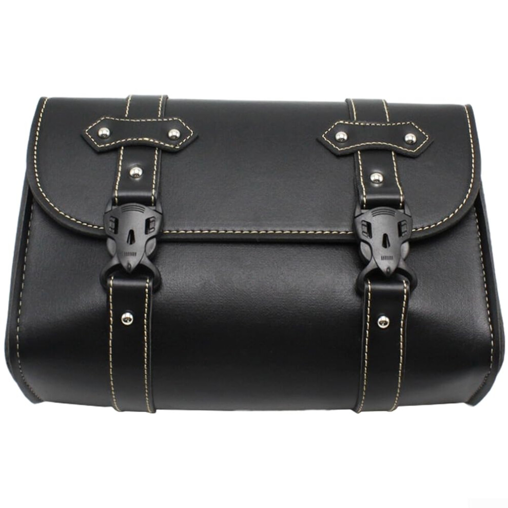 Motorcycle Tool Bag Waterproof Pu Leather Handlebar Storage Front Fork Saddlebag For Motorbikes And Ebikes 9189345575716