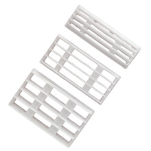 3Pcs Geometric Gridded Clay Cutter Set for Clay Jewelry Making,