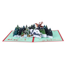 3D Christmas Popup Card with Envelope Stylish Handmade Festives