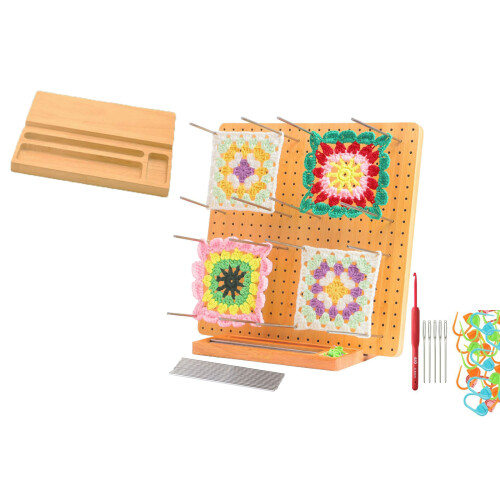 Knitting Blocking Board for Granny Square Crochet Project