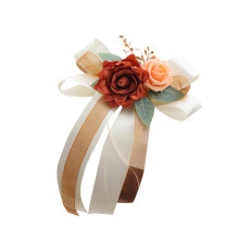 Set of 8 Elegant Door Handle Flower Bowknot Decoration-Style1