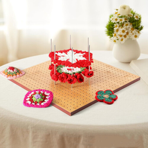 Knitting Blocking Board for Granny Square Crochet Project 2