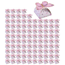 100pcs Elegant Butterfly Candy Boxes for Fashion Sweet-Pink