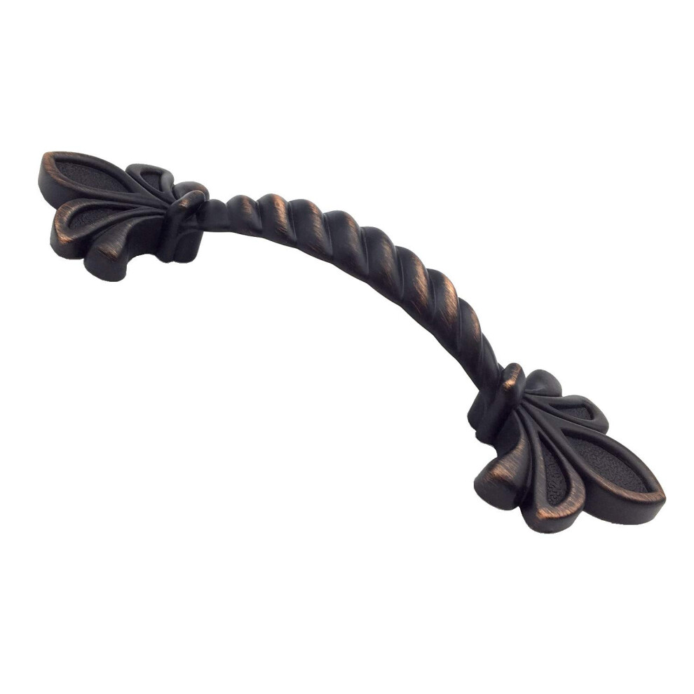 Fleur De Lis Cabinet Pull Handle Oil Rubbed Bronze 64Mm Cream Gold Zinc Alloy Drawer Handle 9189345576072